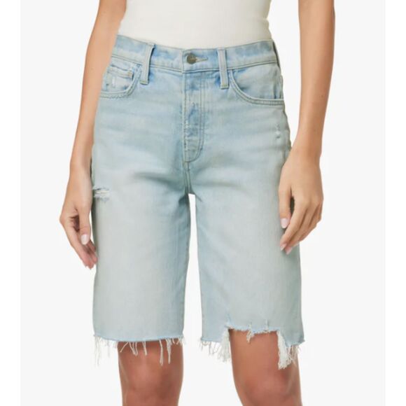 Joe's Jeans Pants - Joe’s Jeans The 90’s Bermuda Short Light Wash Distressed Raw Hem Size 25
